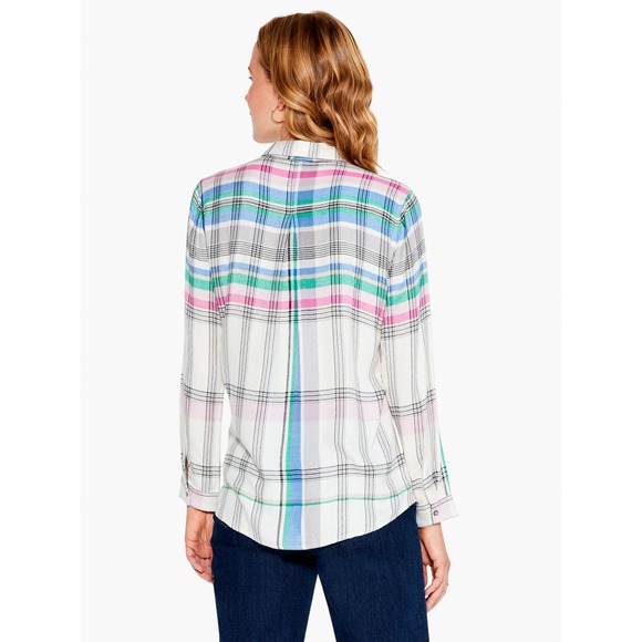 NIC+ZOE Here to There Plaid Button-Up Shirt Size XXL - Picture 2 of 12